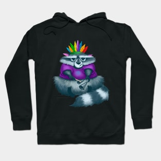 Raccoon playing agogo Hoodie